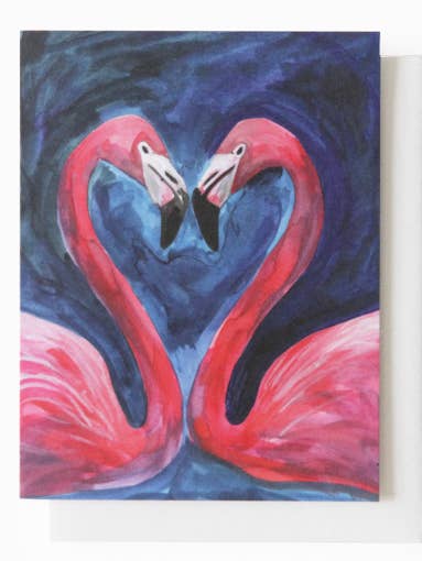 Flamingo Single Card for wholesale by Thimblepress
