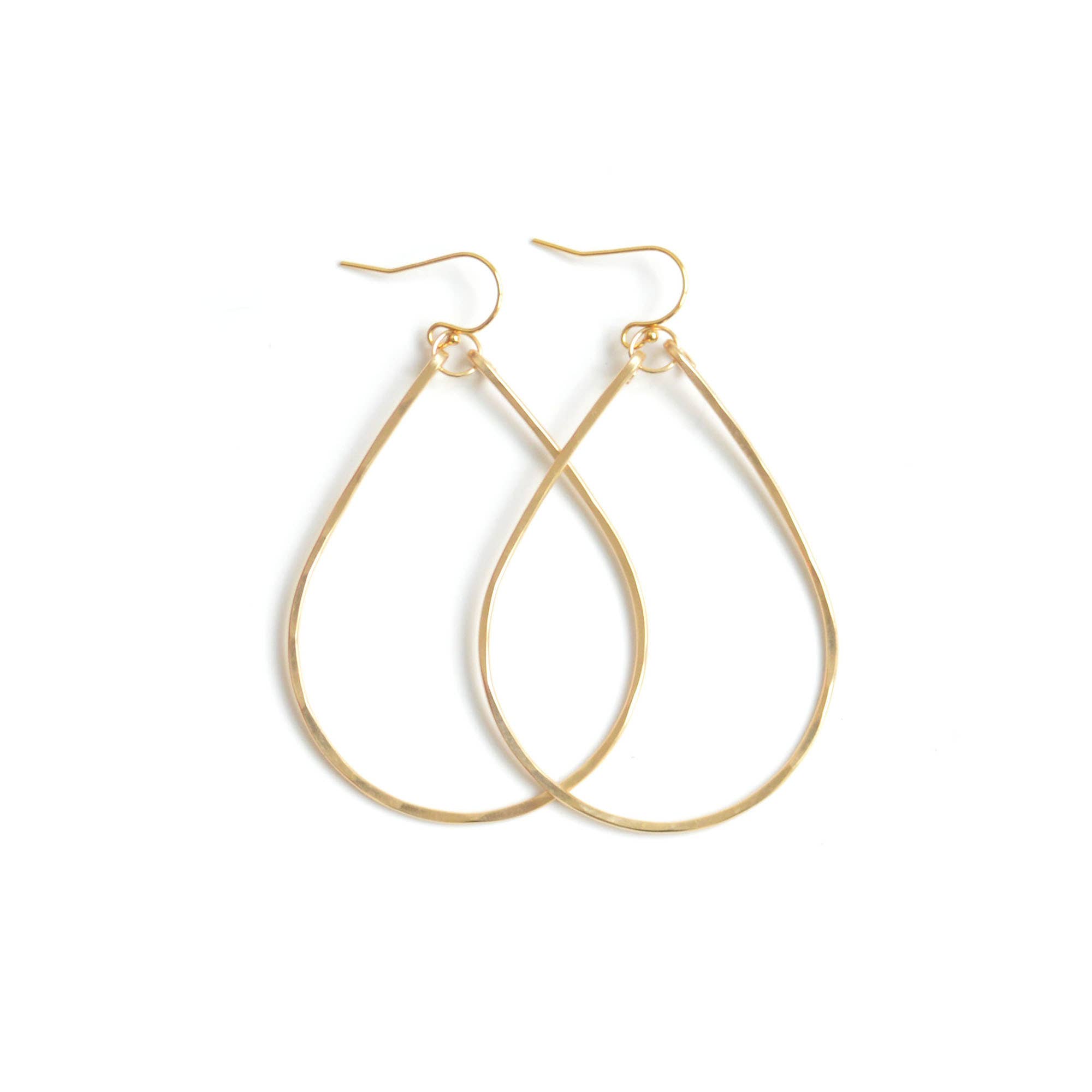 Bent by Courtney - Wholesale Dangle Earrings - Hammered Teardrops0