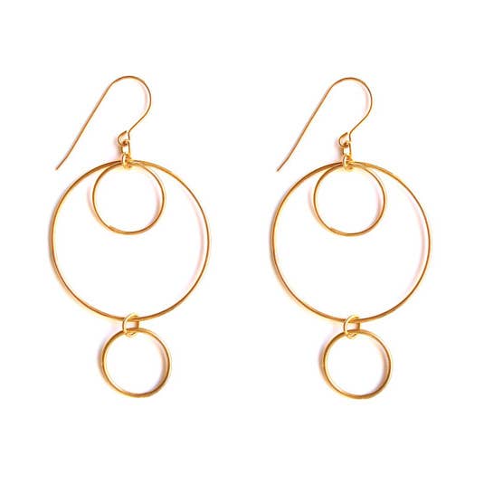 Sterling Silber - Dreifach-Kreis-Ohrringe für den Großhandel von Alicia Marilyn Designs