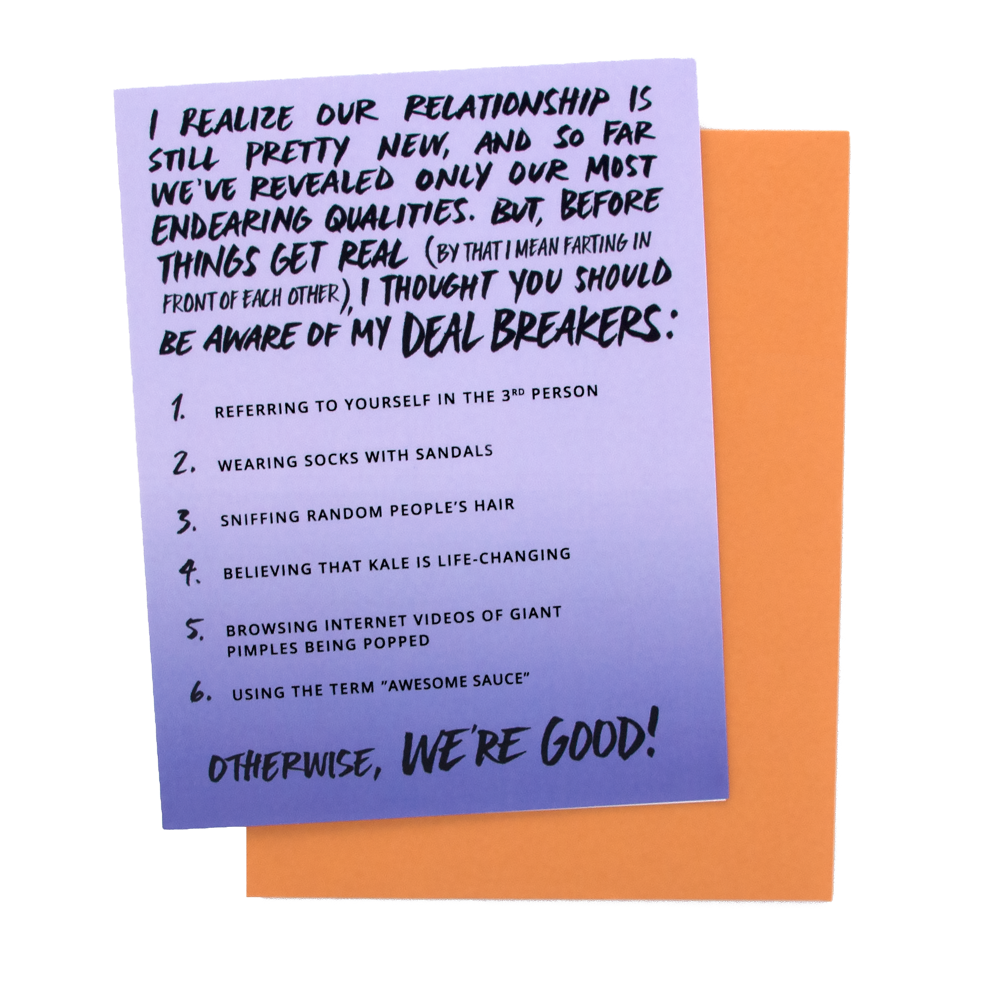 Get Feisty - Wholesale Love Card - Deal Breakers Love Card0