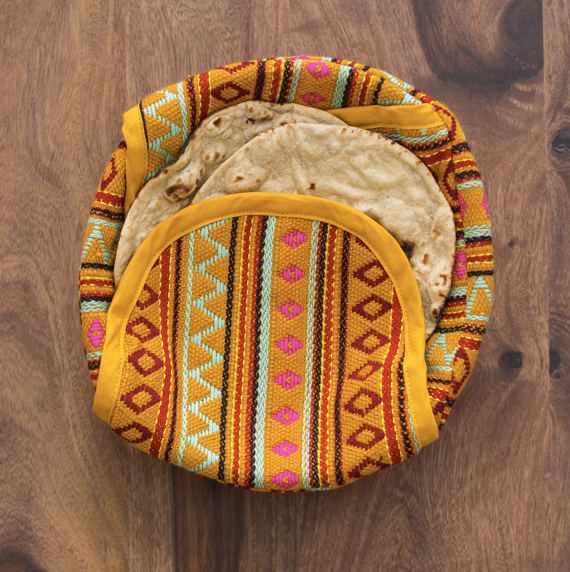 Casa Amarosa - Wholesale Basket - Tortilla Basket With Cane,  Multi Arrow- 9 Inches4