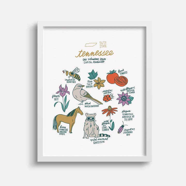 Tennessee State Symbols for wholesale by Joanna Dee