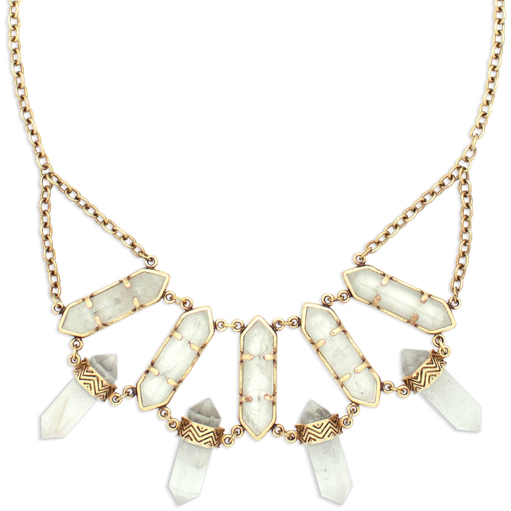 Hiouchi Jewels | Rose & Bolt Grateful Dead Jewelry - Wholesale Bib Necklace - Lonna Love Necklace | Gold2