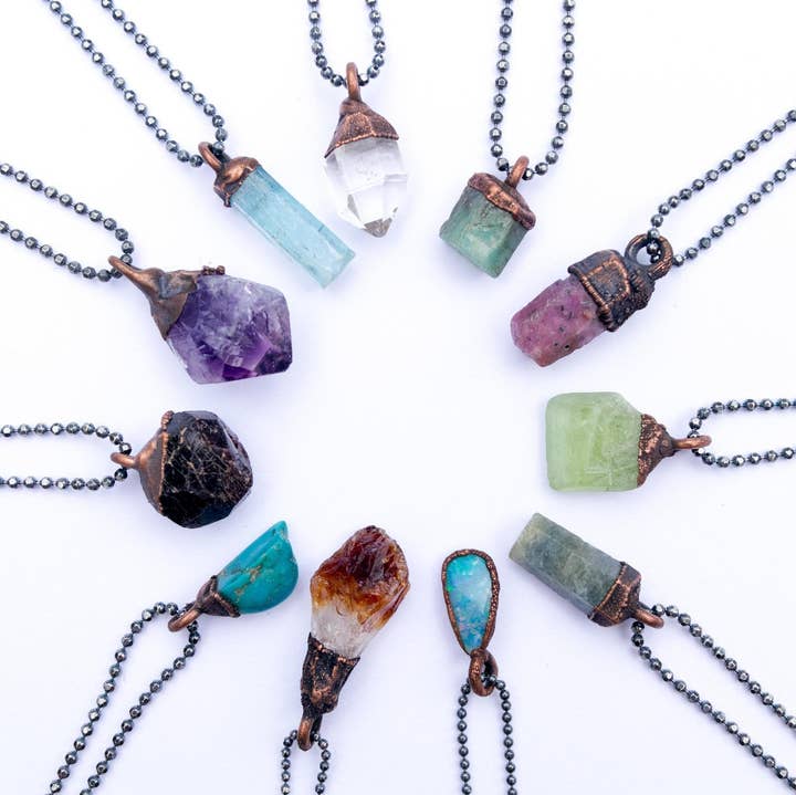 Raw Crystal Birthstone ketting voor wholesale door HAWKHOUSE
