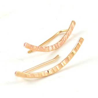 Gold Curved Ear Climbers for wholesale by DesignbyGam