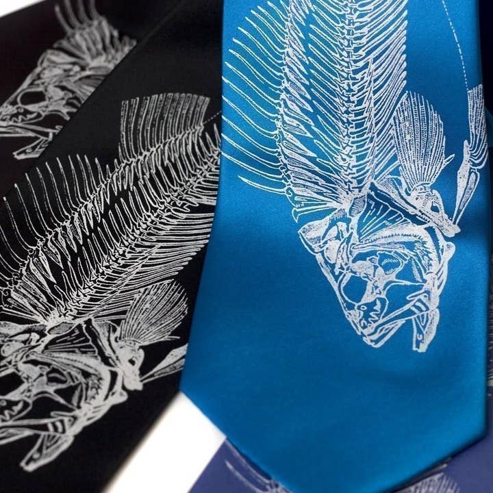 Fishbone Necktie for wholesale by Cyberoptix Tie Lab