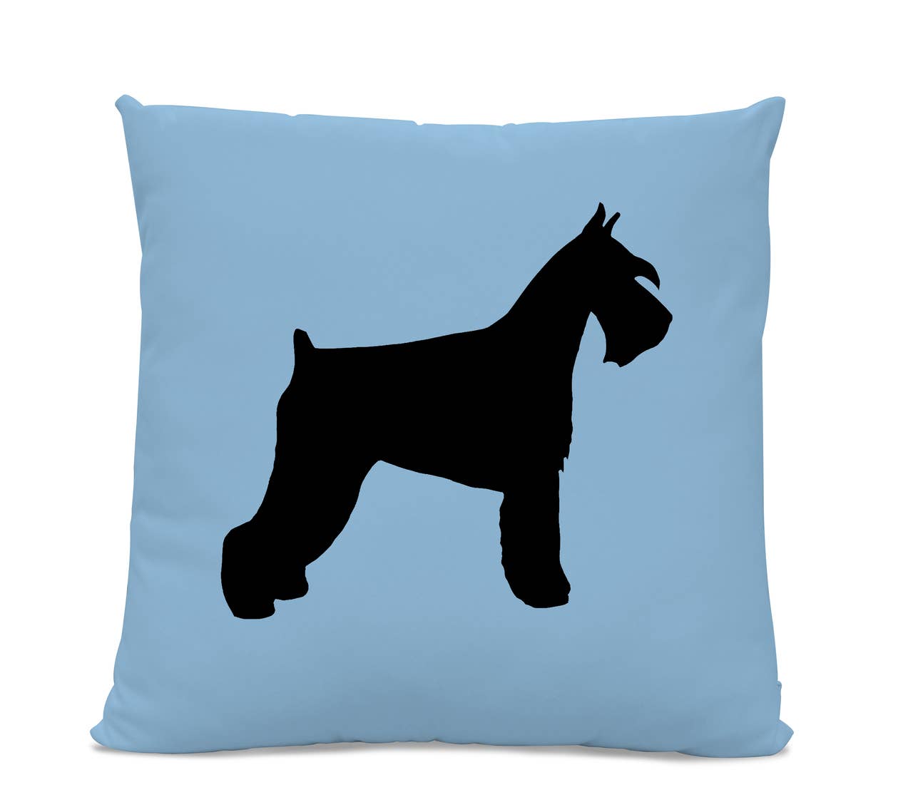 Sophisticated Pup - Wholesale Throw/Decorative Pillow - Schnauzer Silhouette Pillow 18" X 18" Cotton Twill0
