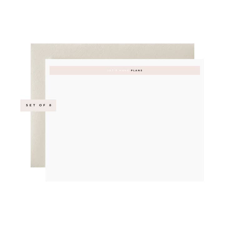 Let's Make Plans Flat Card Set for wholesale by Euni + Co.