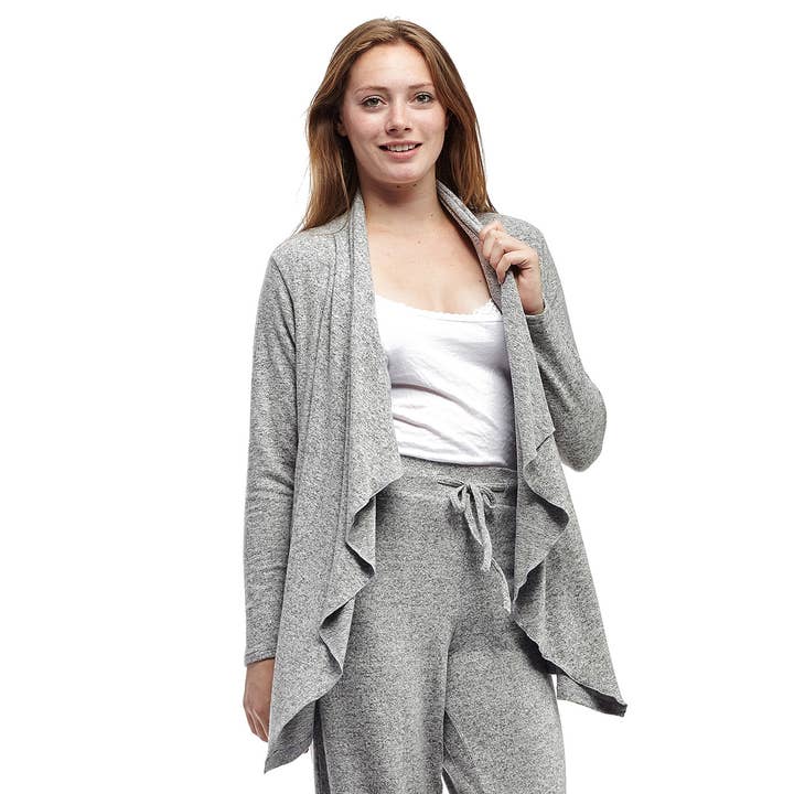 La Cera - Wholesale Cardigan - Women's - The Comfort Collection - The Cascade - GREY0