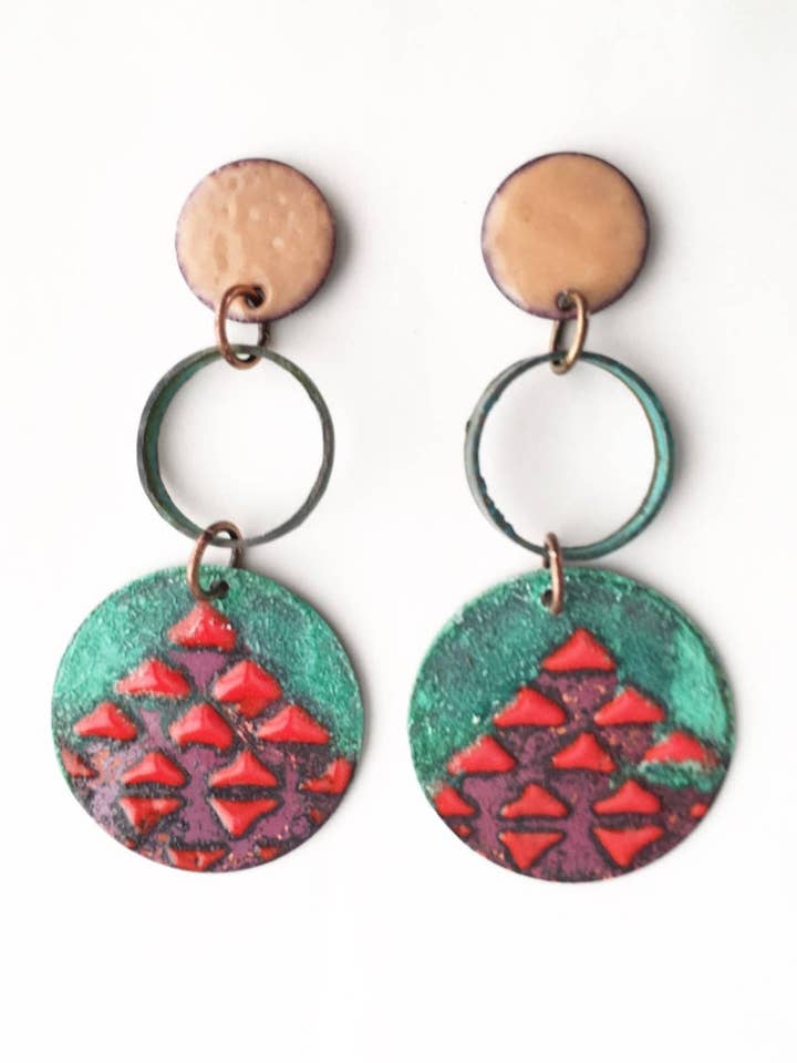 Enamel Stud Earrings for wholesale by Courtney Fischer Jewelry
