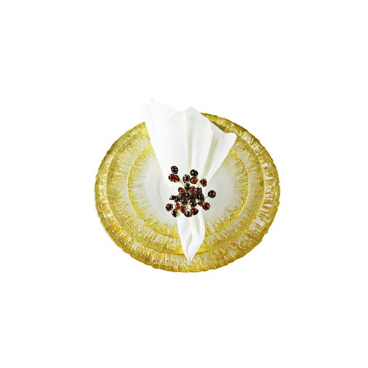 CLASSIC TOUCH DECOR INC. – Engroshandel Middagstallerken – 8" Prangende Guld Design Plader - Sæt Med Fire1