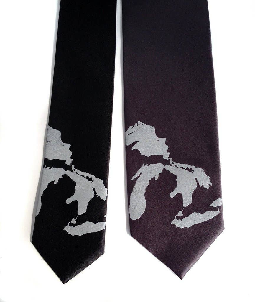 Cyberoptix Tie Lab - Wholesale Necktie - Men's - Great Lakes Map Necktie2