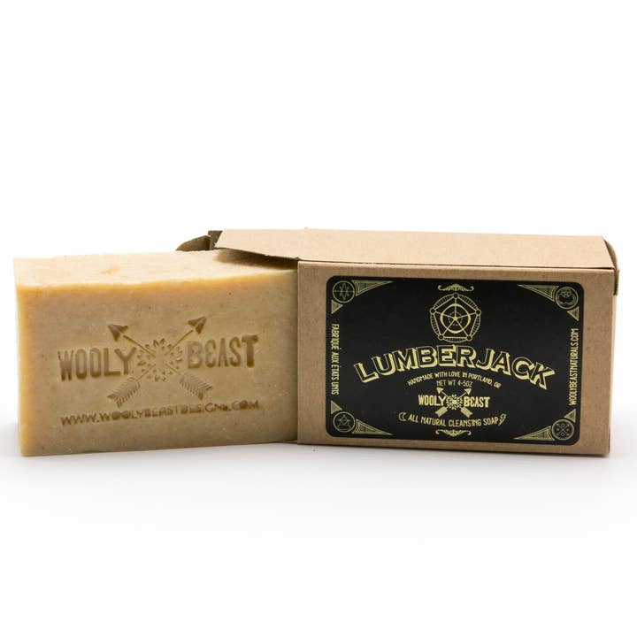 Wooly Beast Naturals - Vente Pain de savon – homme - Cèdre de pin et cannelle | Savon naturel | Bûcheron