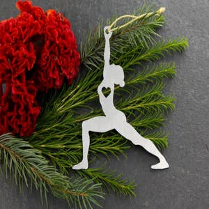 Personalized Yoga Inspired Gifts Yoga Ornament Unique Yoga Gifts OM  Ornament Handmade Yoga Christmas Tree Ornament 