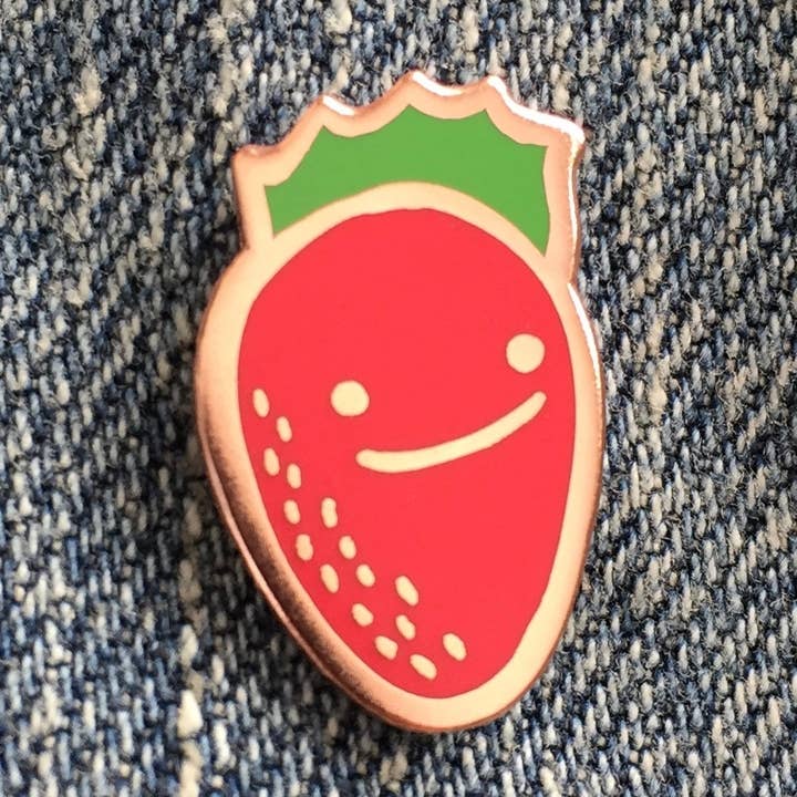 Happy Fresa Cloisonné Pin para venta al por mayor de That's Good Paper