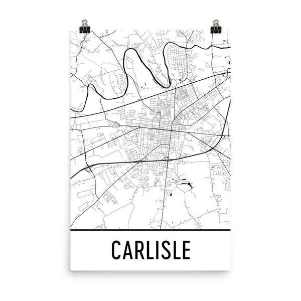 Modern Map Art - Wholesale Poster - Carlisle Street Map Poster 8" x 10"0