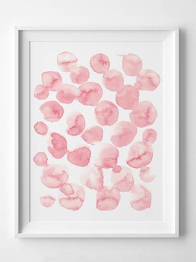 Grande décoration murale abstraite rose fard à joues pour la vente par Sara Cristina Design