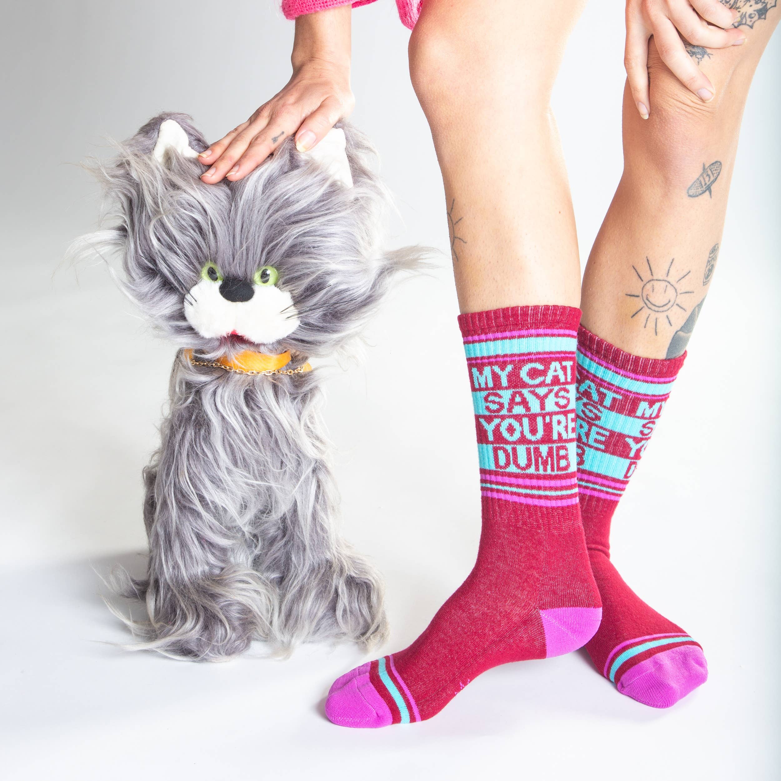 Gumball Poodle - Wholesale Socks – Unisex - My Cat Says You're Dumb Gym Crew Socks1