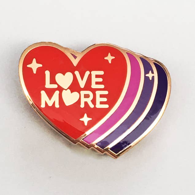 Love More Enamel Pin for wholesale by Hearts to the Moon