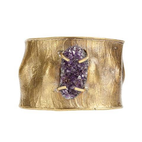 St Barths Pod Armreif mit Druzy für den Großhandel von Alkemie Jewelry