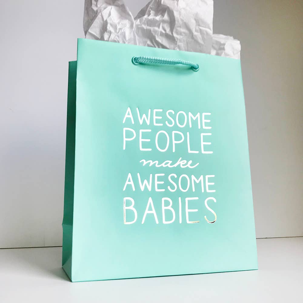 Steel Petal Press - Wholesale Gift Bag - Awesome Babies Gift Bag - Metallic Foil-Stamped Gift Bag1