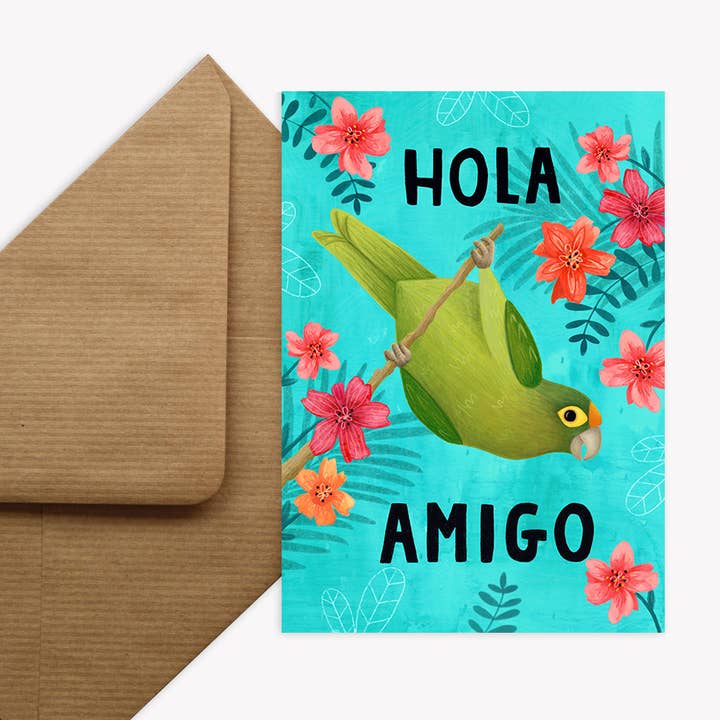 Hola Amigo Card for wholesale by Nic Allan