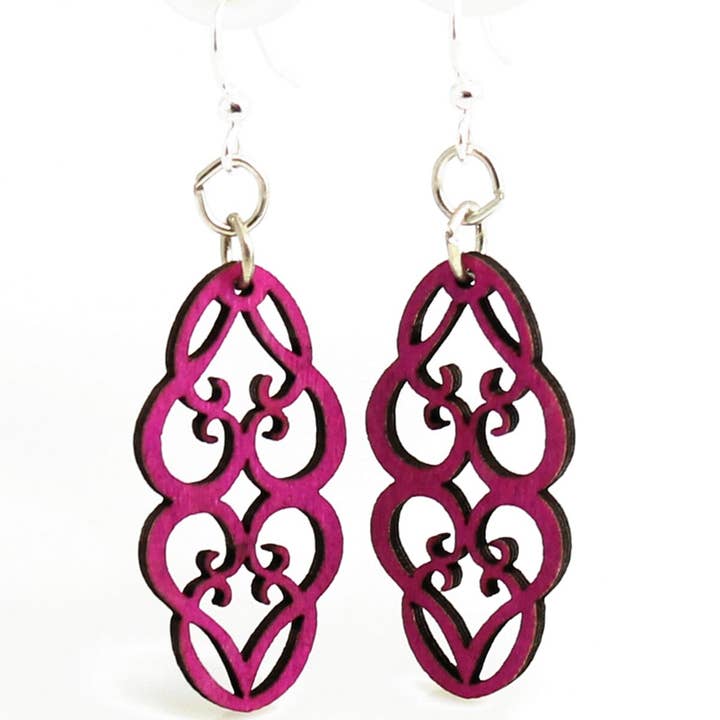 Heart in Vines Blossoms Earrings for wholesale by Green Tree Jewelry
