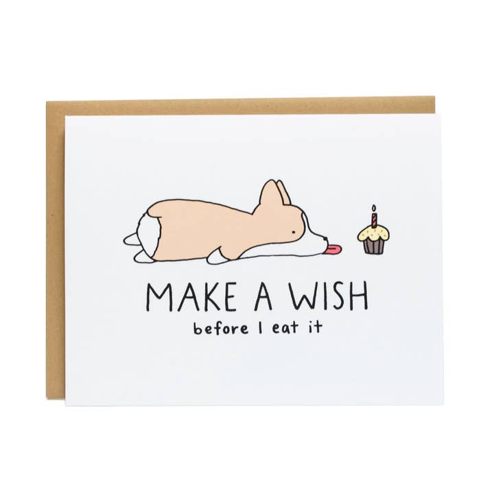 Make A Wish Before I Eat It Funny Birthday Card for wholesale by Tiffbits