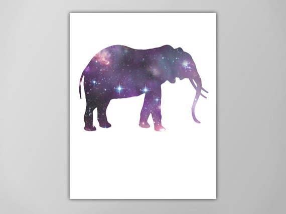 The National Anthem - Wholesale Art Print - 5” x 7” Elephant Spirit Animal Art Print0