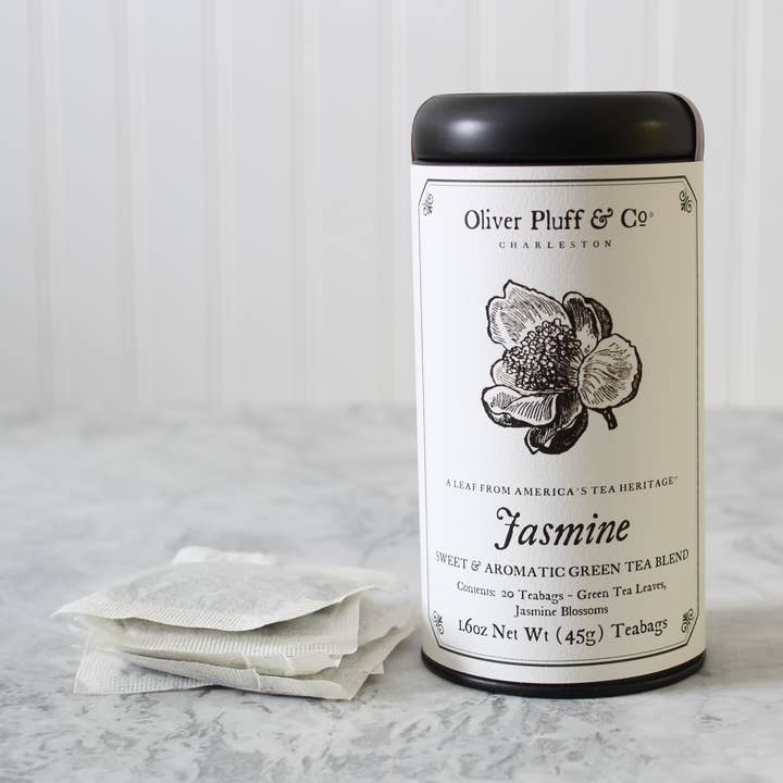 Jasmijn - 20 theezakjes in kenmerkende theeblik voor wholesale door Oliver Pluff & Company
