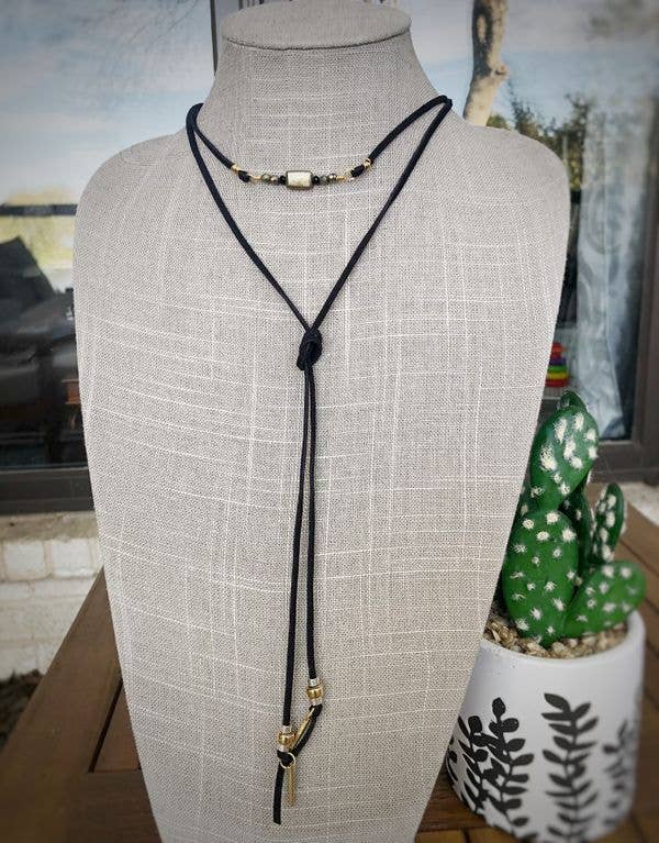 Fearless Memories Jewelry - Wholesale Woven Necklace - The Journey Leather Wrap3