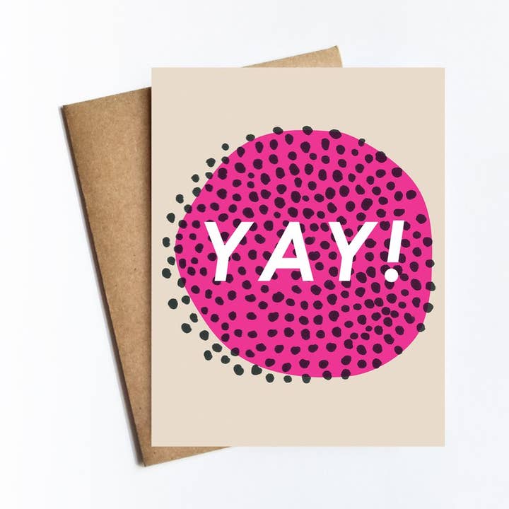 Yay Card for wholesale by Kate Moore Creative Studio