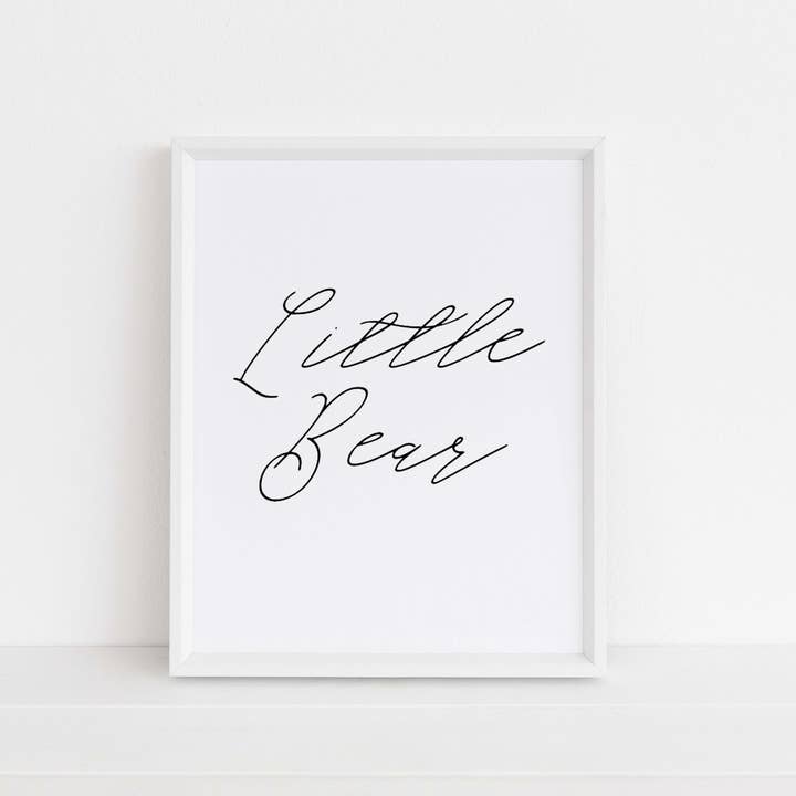 Little Bear Nursery Print for wholesale by Southern Top Stitch