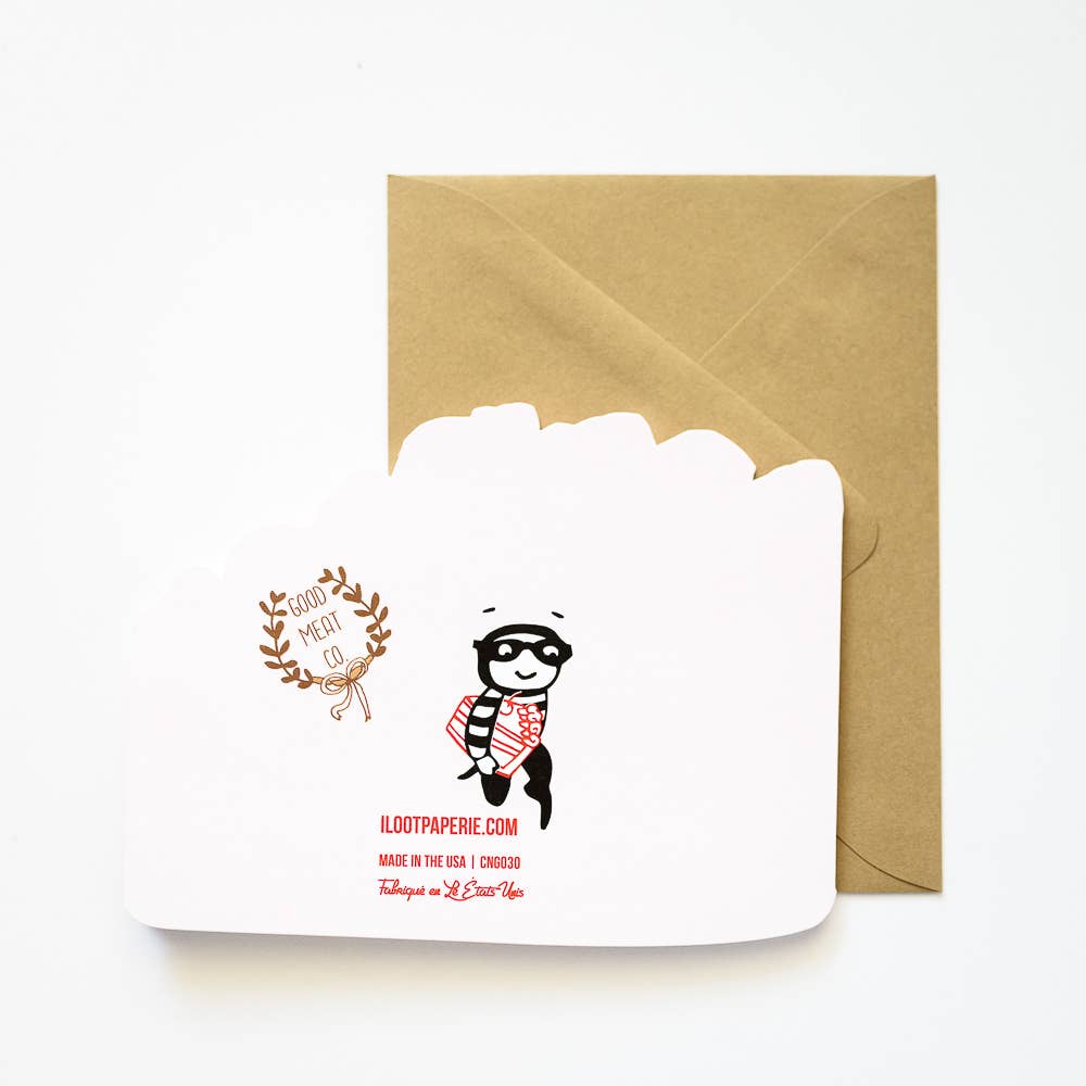 ILOOTPAPERIE - Wholesale Congratulations Card - You're in Rare Form Steak Die Cut Congratulations Card2