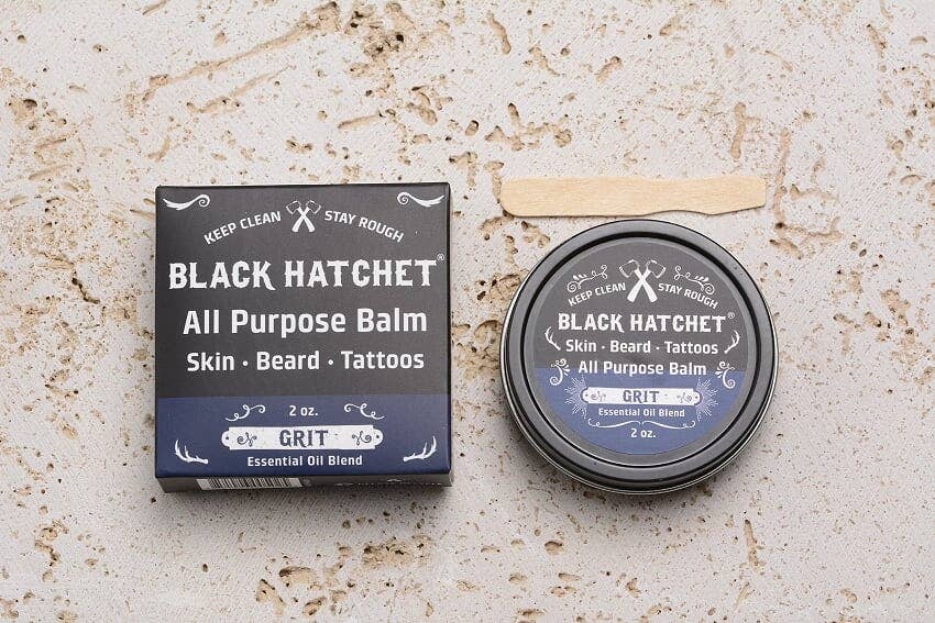 Latika Beauty - Wholesale Beard Styling Product - Beard and Tattoo Balm - Grit  ⚫ Black Hatchet Gifts for Men4