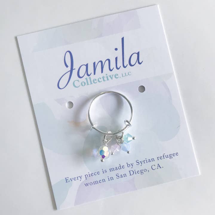 Anel ajustável Lemar - Pastel por atacado de Jamila Collective, LLC