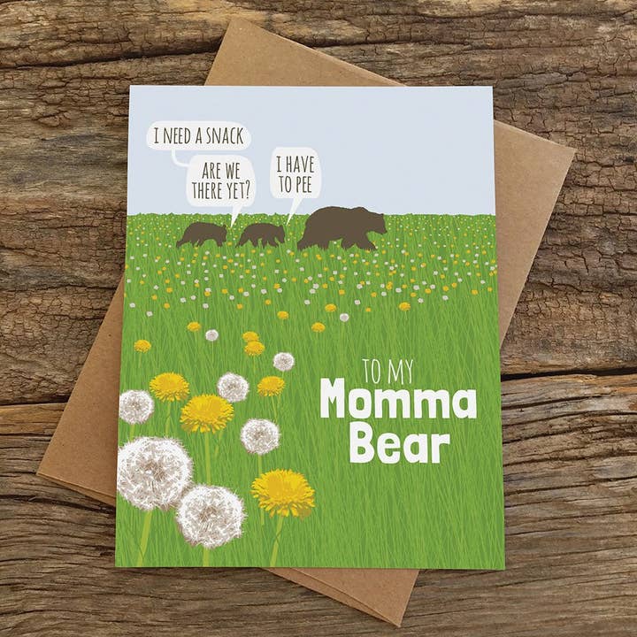Modern Printed Matter - Wholesale Mother's Day Card - Momma Bear Card1