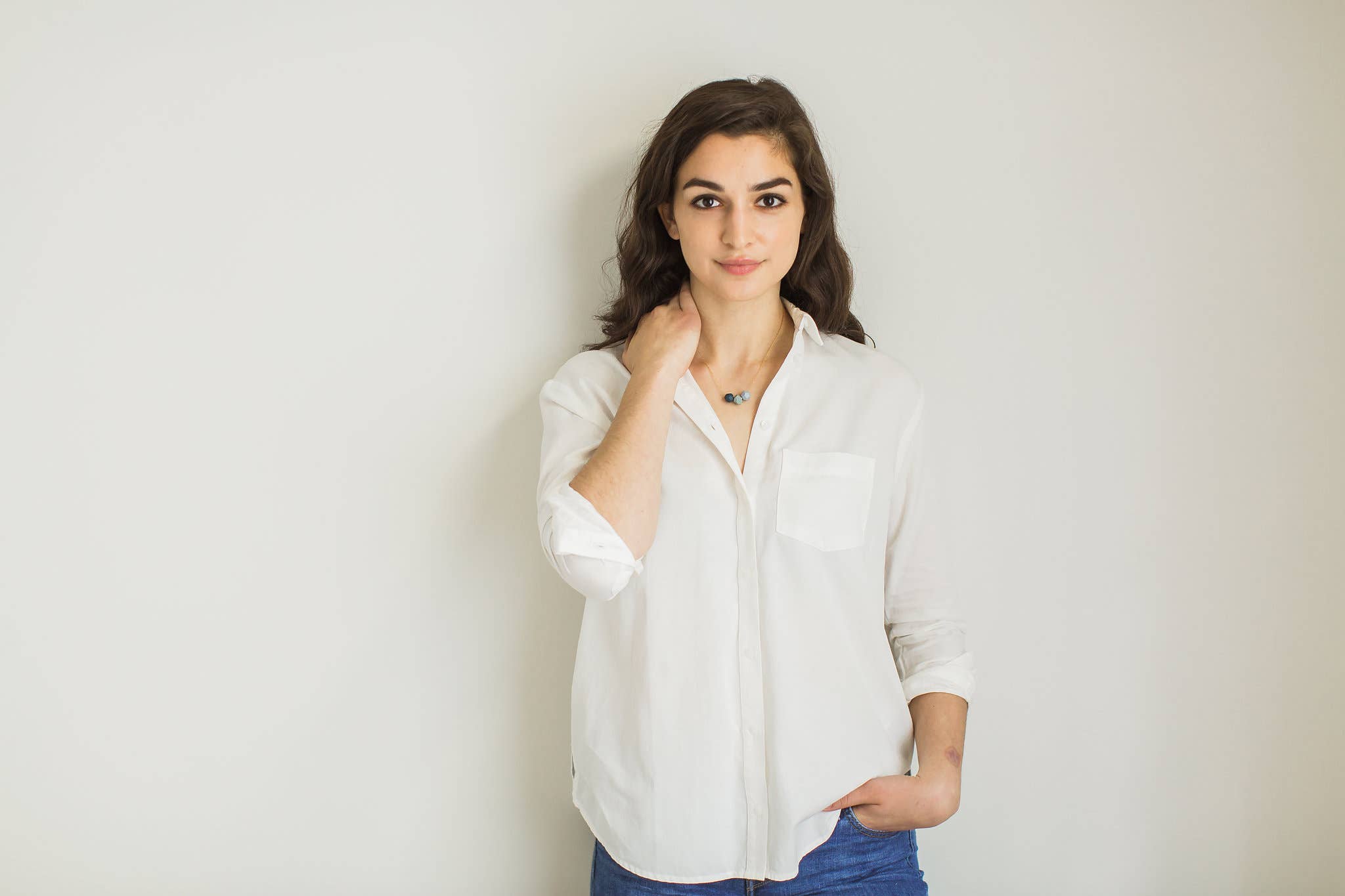 Jenna Vanden Brink Ceramics – wholesale Hänge-/berlockhalsband – Facetterade kluster halsband (cool färg sätt)3