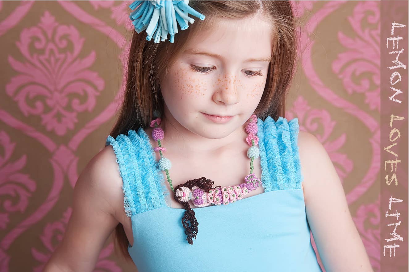 Lemon Loves Lime - Wholesale Kids Necklace - Kids - Necklace-Mermaid Brunette1