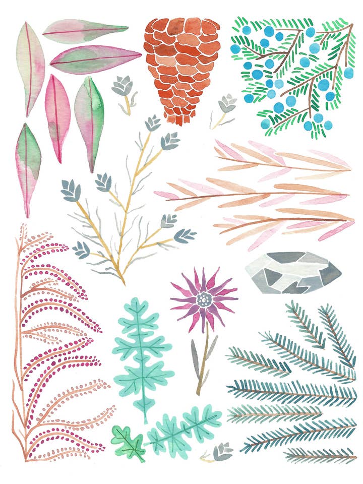 11" x 14" January Nature Art Print Collection for wholesale by Andria Green