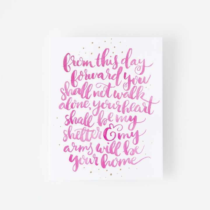 From This Day Forward Impression de cadeau de mariage 20,3 x 25,4 cm pour la vente par Fresh Cut Prints LLC