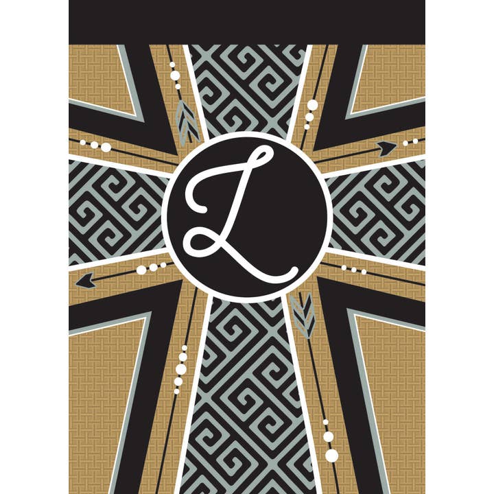 😲 🍗Garden Monogram L Cross Blap Flag for wholesale by Magnolia