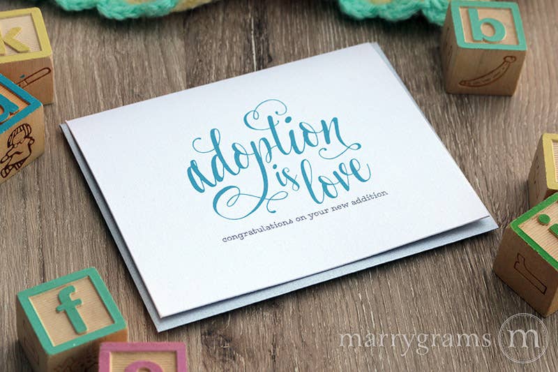 Marrygrams - Wholesale Congratulations Card - Adoption is Love Congratulations Card1