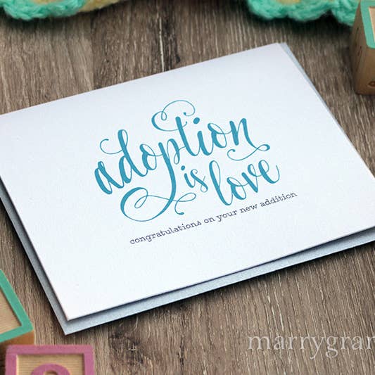 Marrygrams - Wholesale Congratulations Card - Adoption is Love Congratulations Card1