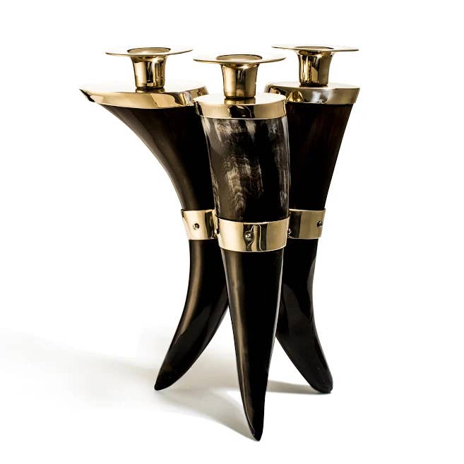 Triple Horn Candle Holder for wholesale by LADORADA
