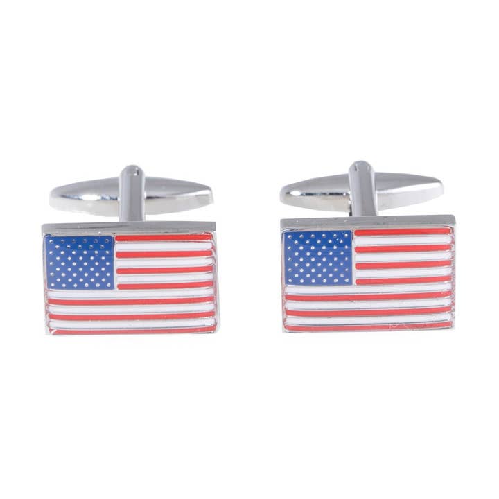 BeyBerk International – Botões de punho - Homem por atacado – Abotoaduras com design de bandeira dos EUA0