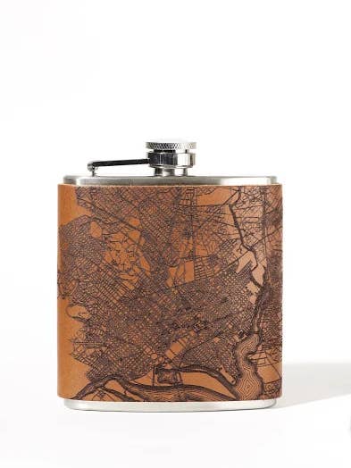 Washington DC Map Flask for wholesale by Tactile Craftworks