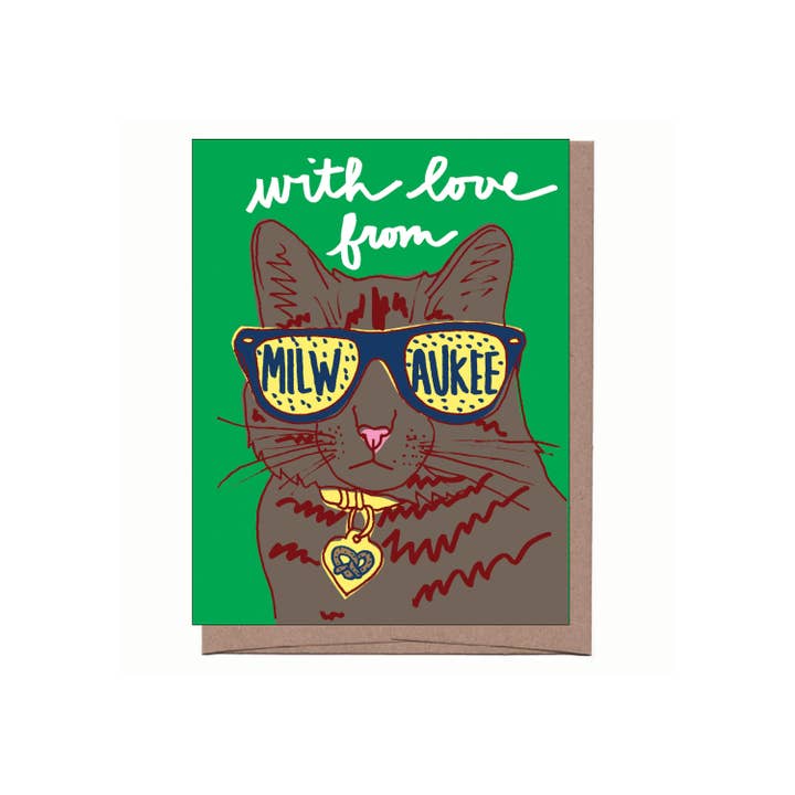 La Familia Green – wholesale Kärlekskort – Cool katt stad/stat gratulationskort4