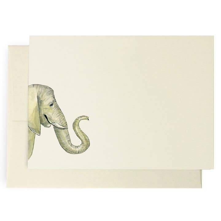 Lana's Shop - Wholesale Stationery/Notecard Set - Safari Grey Elephant Note Cards