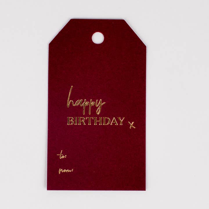 Happy Birthday Gift Tag for wholesale by Wrinkle & Crease Paper Products